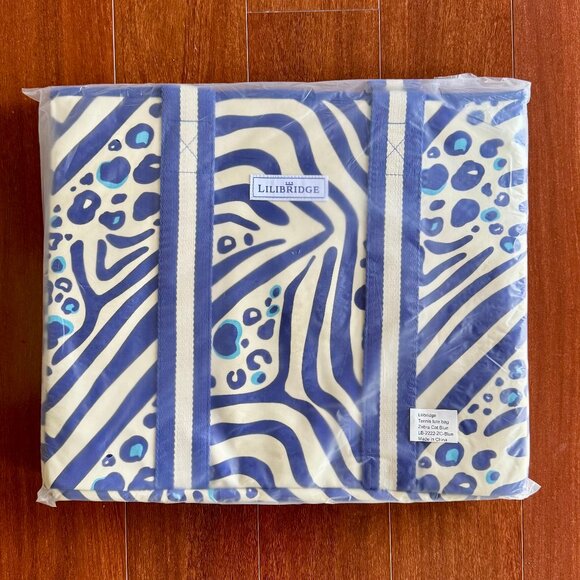 LILIBRIDGE Tennis Bag - Zebra Cat Blue - NEW in Sealed Packaging - Picture 10 of 11